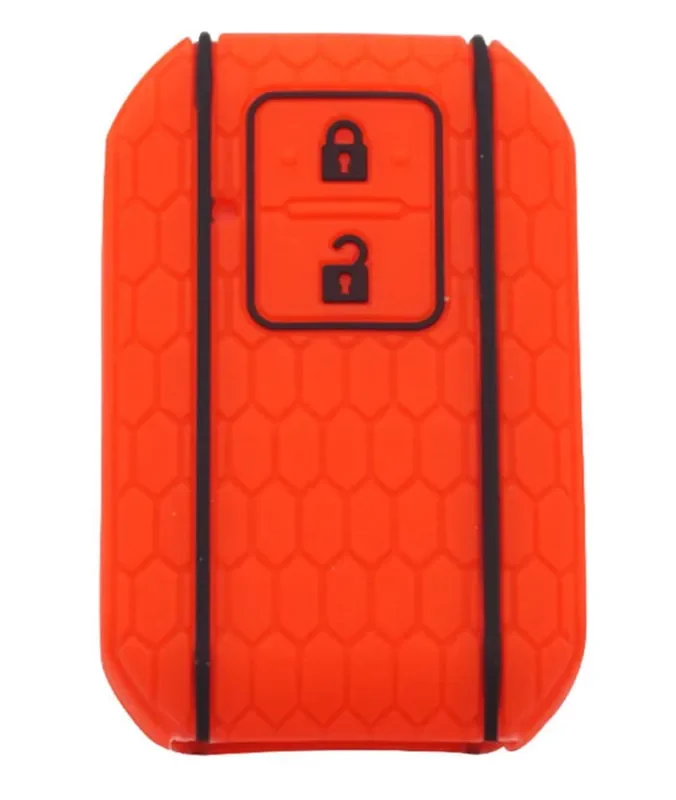 Otmik Silicone Car Key Cover Case Compatible With Suzuki New Swift Wagon R Monopoly Ignis Xl7 Soft Key Shell (Red 2 Buttons)