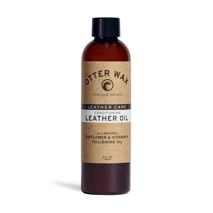 Otter Wax Conditioning Leather Oil – 5Oz – All-Natural Polishing Treatment For Furniture, Boots, Car Seats, Jackets, Shoes & Bag