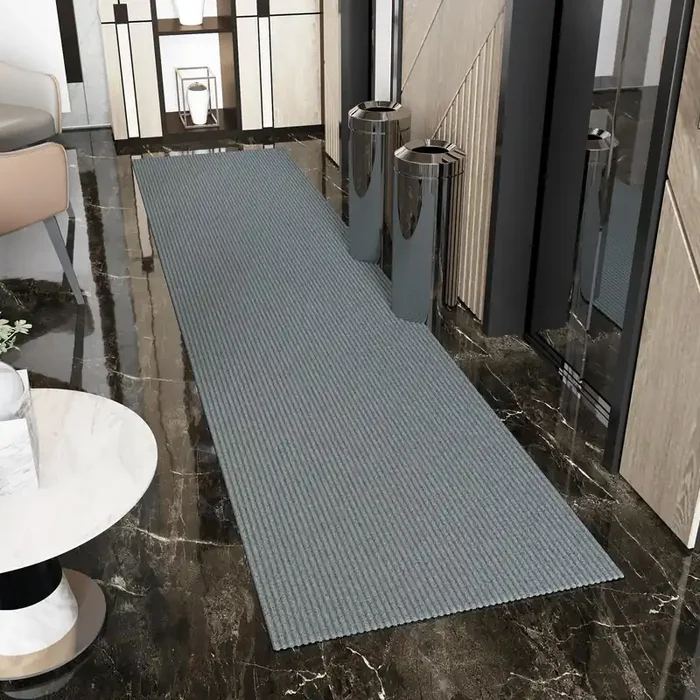 Ottomanson Solid Design Non-Slip Rubberback 3X12 Indoor/Outdoor Runner Rug For Hallway, Kitchen, Living Room, Garage, Patio, 2‘7