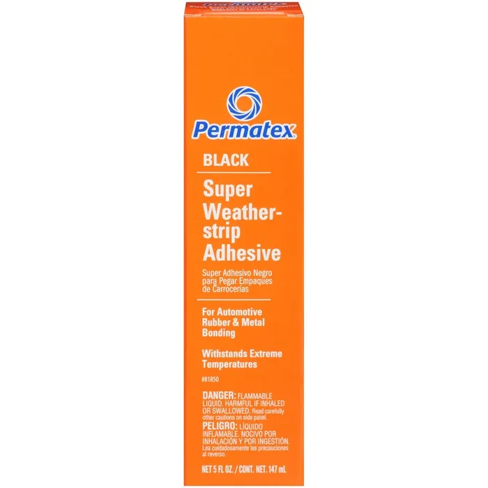 Permatex 81850-12Pk Black Super Weatherstrip Adhesive, 5 Oz. (Pack Of 12)