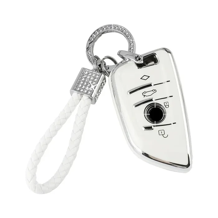 Pifoog Key Fob Cover For Bmw Soft Tpu 4 Buttons Keys Case Shell Accessories Bling Car Keychain For Bmw X1 X2 X3 X4 X5 X6 X7 3 4 5 6 7 8 Series M3 M4 M5 M8 Girly Women
