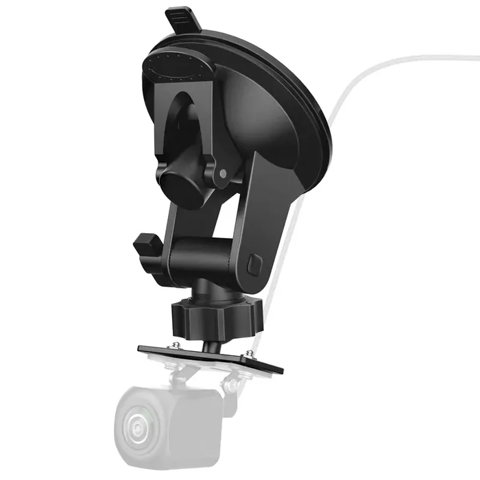 PixelMan Rear Camera Mount – Black Windshield & Window Bracket for SUV, Truck, RV Backup Camera