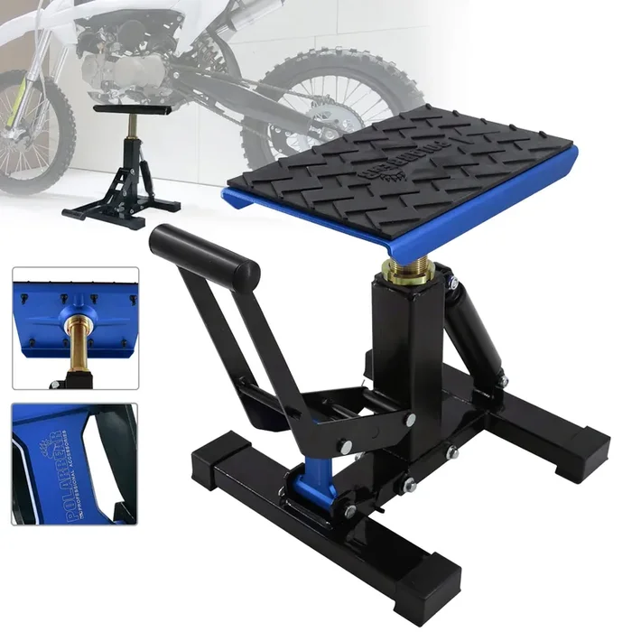 Polarbear Dirt Bike Stand Motorcycle Hoist Lift Stand Center Jack Adjustable Heavy Duty 1200Lbs Capacity Repair Lifting Jack Sta