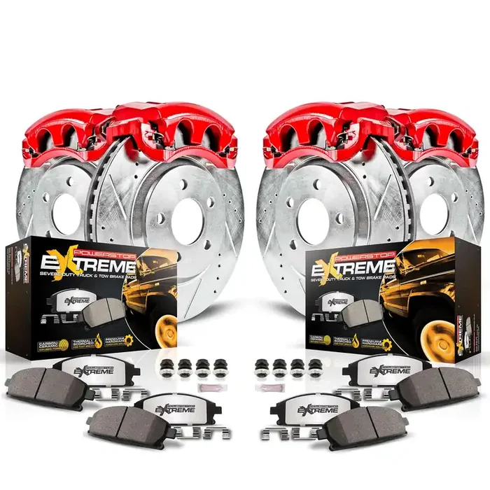 Power Stop Kc1906A-36 Z36 Front And Rear Truck & Tow Brake Kit Brake Rotors Carbon-Fiber Ceramic Brake Pads And Calipers For 2000-2005 Ford Excursion 4Wd 2000-2004 F-250 F-350 Super Duty 4Wd Srw