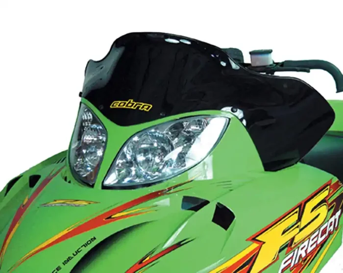 Powermadd 12421 Cobra Windshield For Arctic Cat Firecat – Black – Low Height