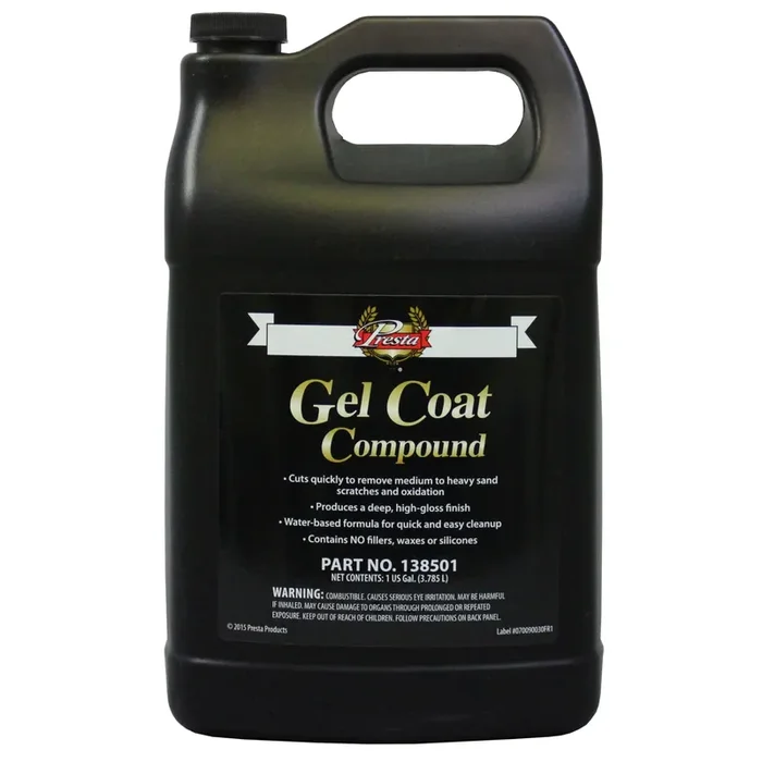 Presta Marine Gelcoat Compound For Marine And Industrial Use, Voc Compliant/Water-Based/Reduces Buffing Time/Removes Oxidation/N