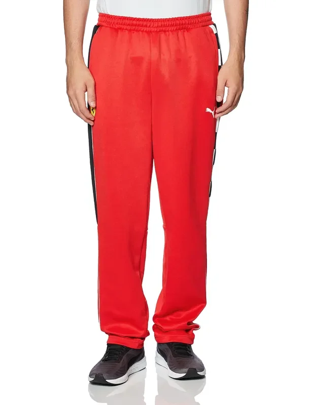 Puma Men‘S Standard Scuderia Ferrari Race Mt7 Track Pants, Rosso Corsa, Small