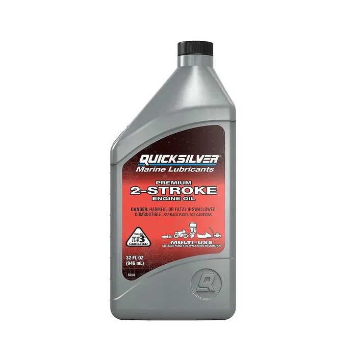 Quicksilver 858021Q01 Premium Two-Cycle Tc-W3 Oil – Outboards, Pwc, Snowmobiles, Motorcycles And Chainsaws, 1 Qt.
