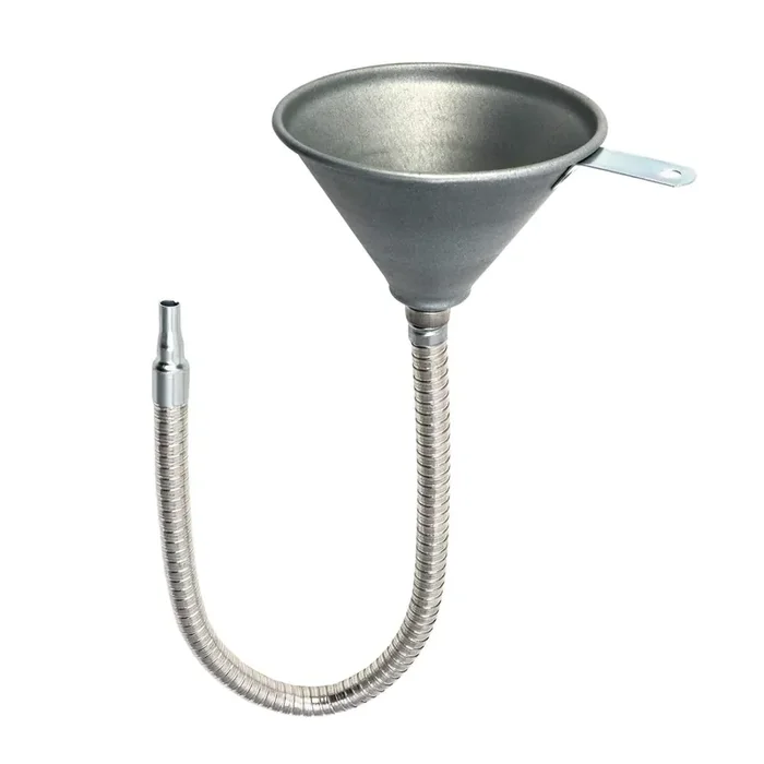 Qwork Steel Bendable Universal Spout Funnel With Filter For All Oils,Diesel Fuel And Other Liquids