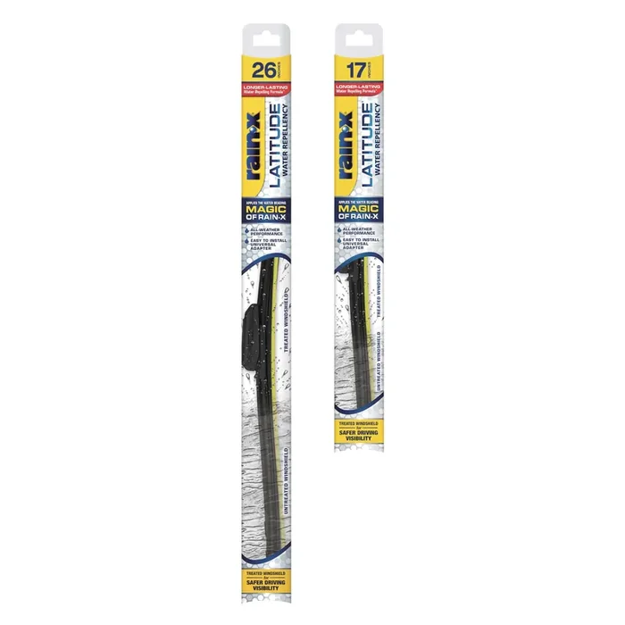 Rain-X 810195 Latitude 2-In-1 Water Repellent Wiper Blades, 26‘‘ And 17‘‘ Windshield Wipers (Pack Of 2), Automotive Replacement