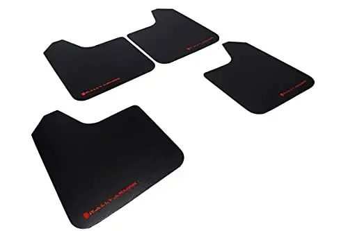 Rally Armor Mf12-Bas-Rd Basic Black, Red Mud Flap With Logo (Universal Fitment (No Hardware)), 1 Pack