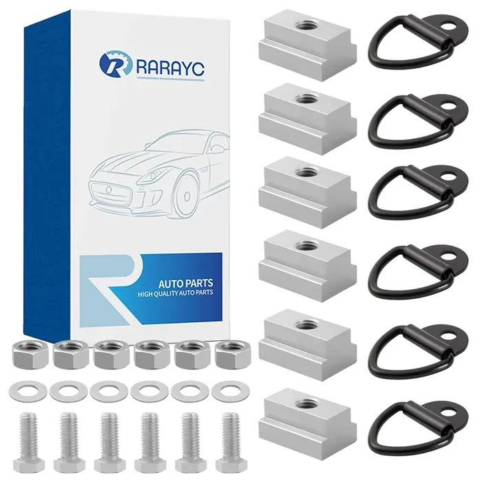 RARAYC 6 PCS Bed Rail Accessories for Toyota Tacoma & Tundra – Silver, Durable, Easy Install, Custom Fit