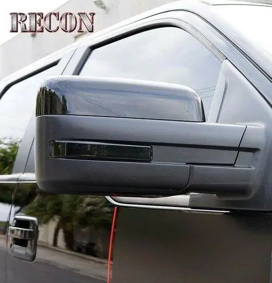 Recon SMOKED Ford F150 & Raptor 09-13 Side Mirror Lenses