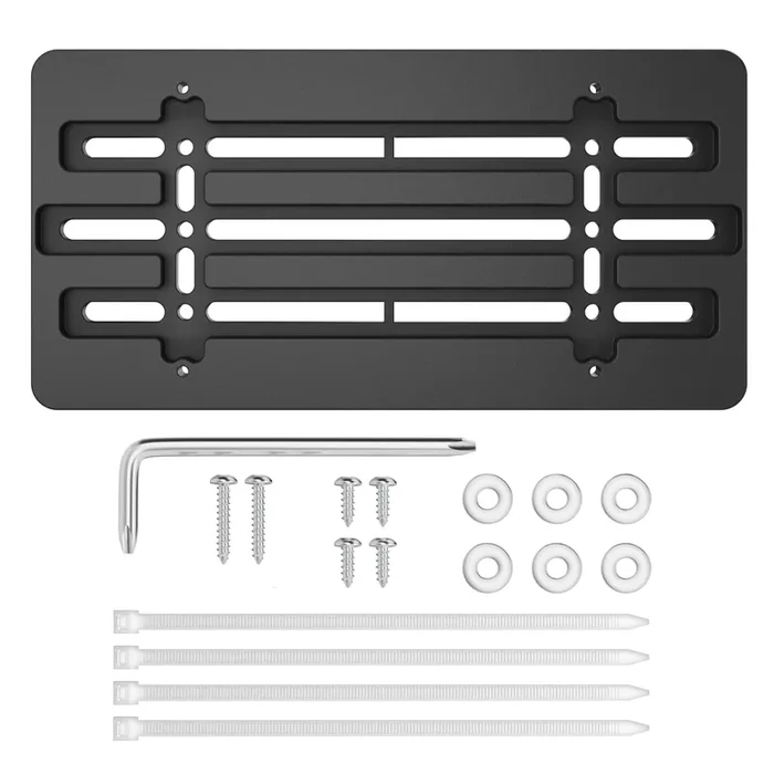Red Wolf Front License Plate Bracket Holder Frame Tag Universal For Car Truck Van Suv With 6 Screws And Wrench Kit Black Easy Mo