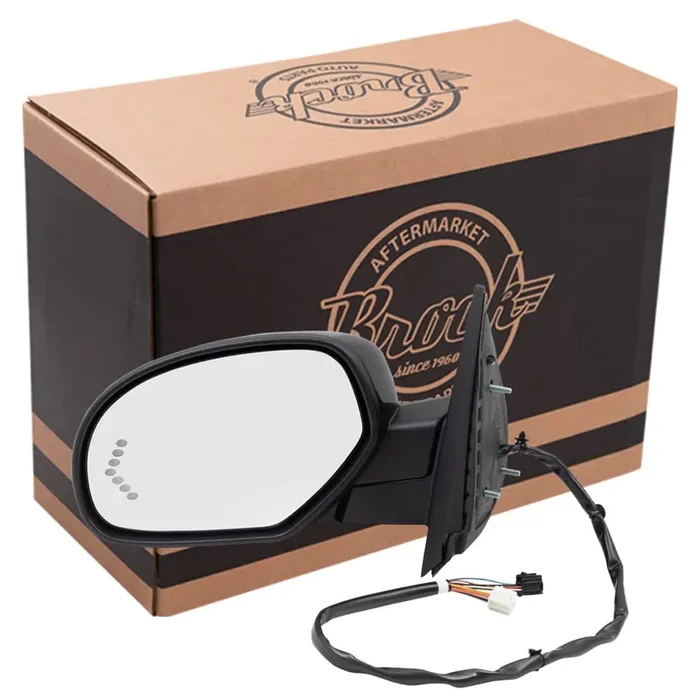 Replacement Driver Power Folding Door Mirror Heated Memory Puddle Lamp Signal On Glass Compatible With 25831236