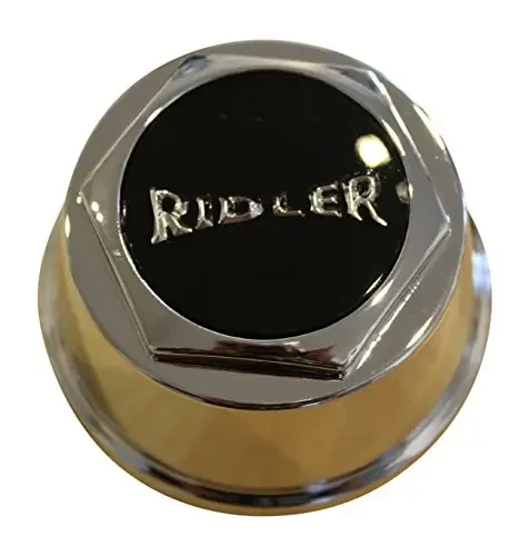 Ridler 675 5 Spoke Chrome Wheel Rim Snap In Center Cap Black Logo C10675