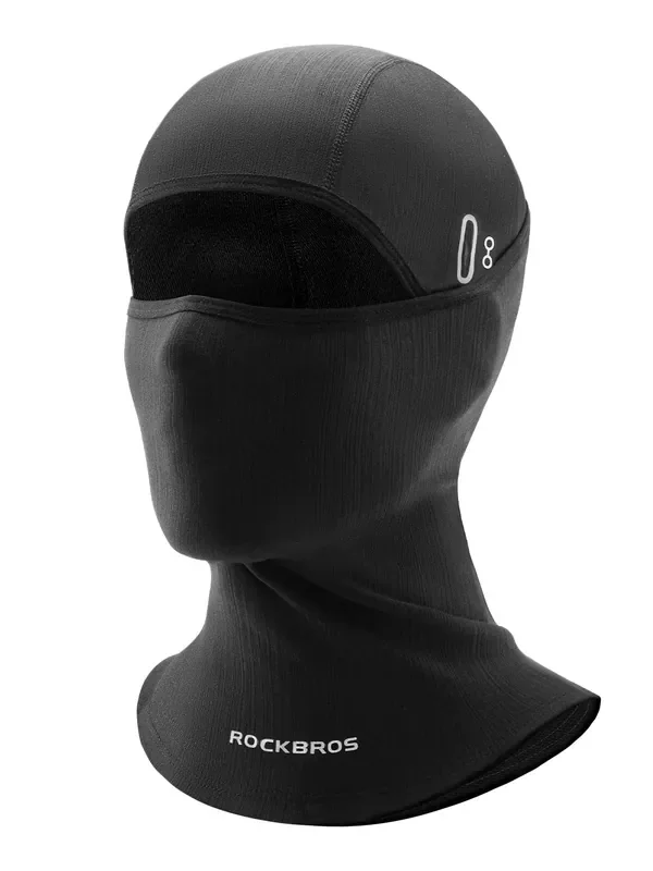 Rockbros Balaclava Face Mask, Thin Balaclava Face Mask Summer Cooling Neck Gaiter, Uv Protector Breathable Helmet Liner Fits Glasses For Motorcycle Bicycle Black
