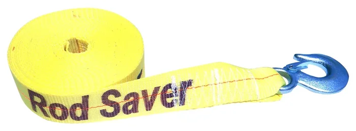 Rod Saver Heavy-Duty Winch Strap Replacement – Yellow – 2‘‘ X 30‘