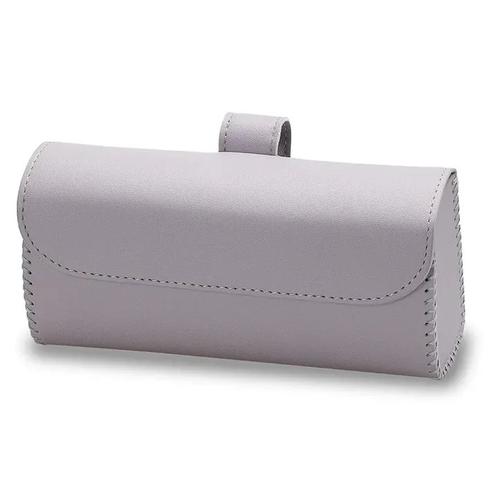 Roson Car Visor Sunglasses Case, Leather Glasses Clip Holder For Sun Visor, Handmade Eyeglasses Storage Box With Hidden Magnetic