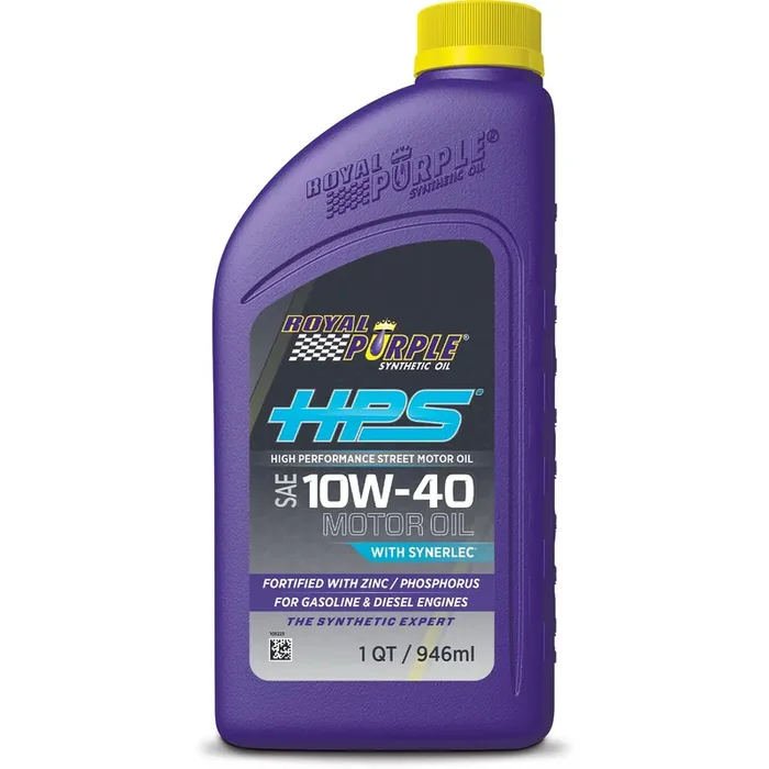 Royal Purple (36140-6Pk Hps 10W-40 Synthetic Motor Oil With Synerlec Additive Technology – 1 Quart, (Case Of 6)