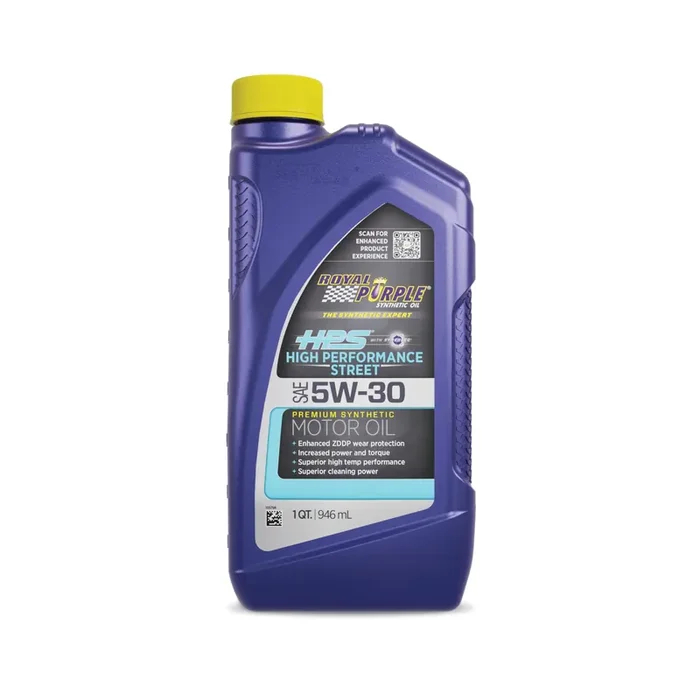 Royal Purple (36530-6Pk Hps 5W-30 Synthetic Motor Oil With Synerlec Additive Technology – 1 Quart, (Case Of 6)