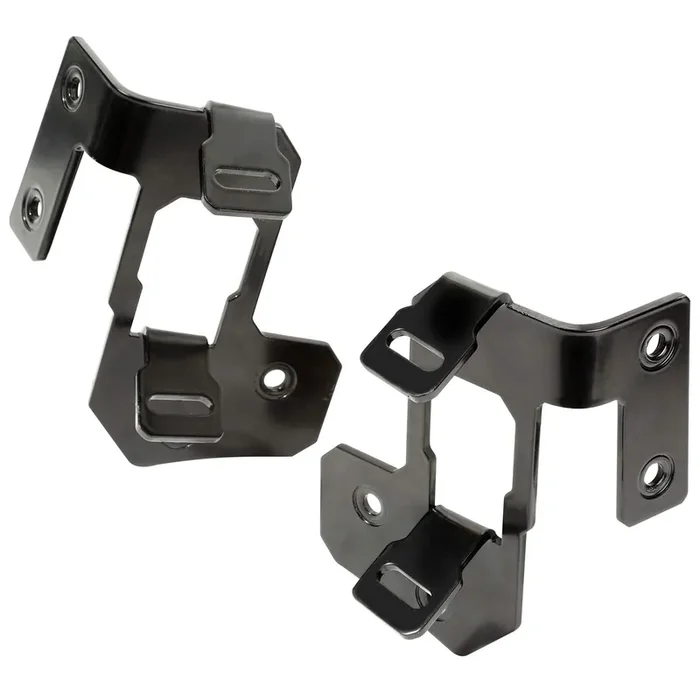 Rugged Ridge 11232.30 Light Mount, A Pillar, Semi-Gloss Black; 07-18 Jeep Wrangler Jk