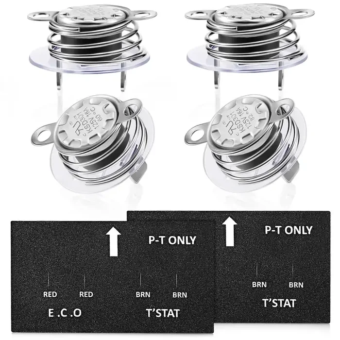 Rv Water Heater Thermostat Replacement Parts Assembly Compatible With Atwood 91447, Eco And T-Stat Parts For Rv Camper Emergency Cutoff Service Kit (2 Set)