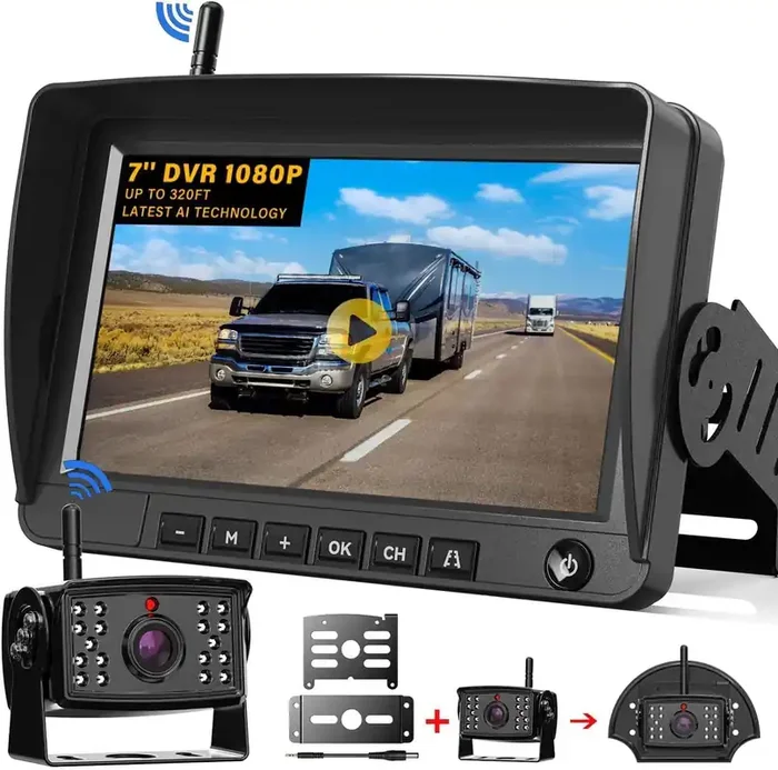Rv Wireless Backup Camera Plug And Play Pre-Wired For Furrion System Recording Back Rear View Camera Easy Setup For Truck Trail