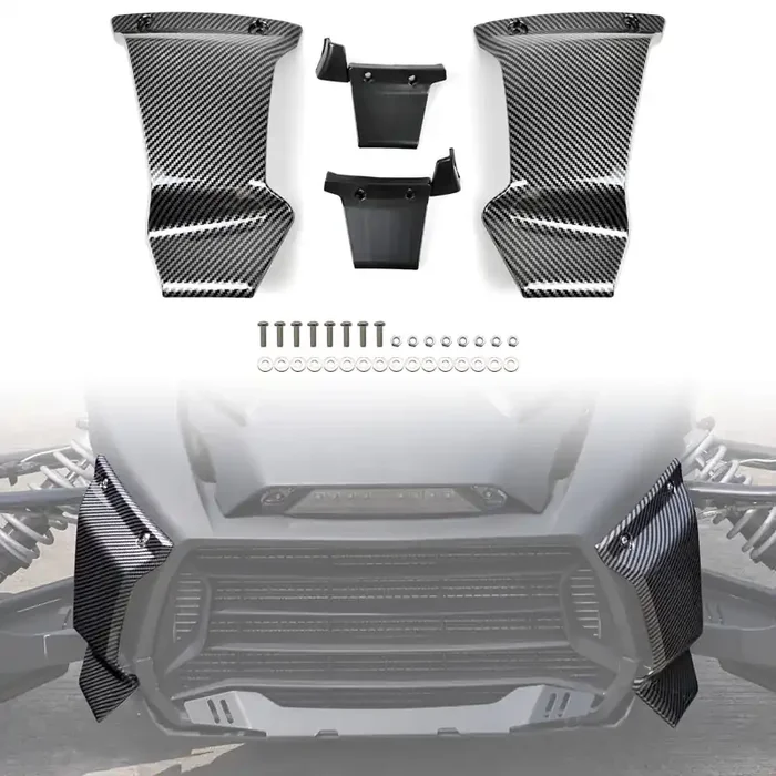 Sautvs Front Grill Trims For Can-Am Ryker, Carbon Fiber Color Style Lower Grill Protector For Can Am Ryker 600 900 Sport & Ryker