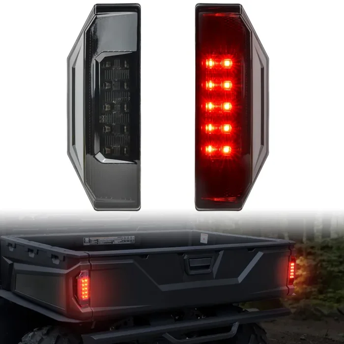 Sautvs Ranger Tail Lights, Smoked Black Led Taillights Rear Brake Stop Lights For Polaris Ranger 570 Full Size Xp 900 Ranger 570 900 1000 General 1000 2015-2020 Accessories(2Pcs, Replace 2412774)