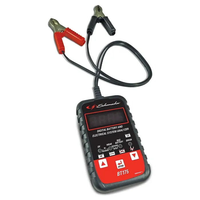 Schumacher Bt-175 12V Digital Battery Tester, Load Tester, And Voltmeter – For Use With Motorcycle, Atv, Boat, Car, Suv, Truck,