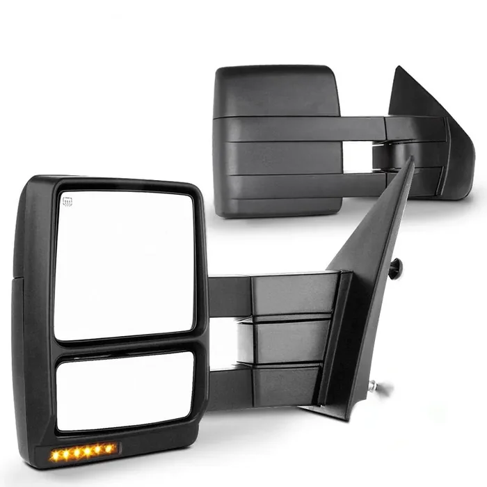 Scitoo Towing Mirrors Tow Mirrors Black Truck Mirrors Fit For 2007-2014 For Ford For F-150 Pickup Truck With Pair Lh Rh Power Ad