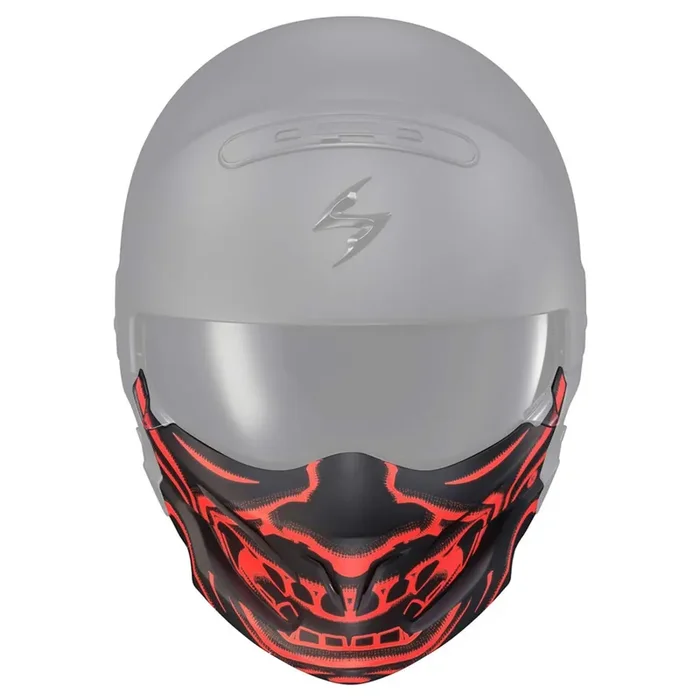 Scorpionexo Covert Optional Replacement Dot Approved Chin Cover For Covert Helmets Samurai (Glow In The Dark Red)