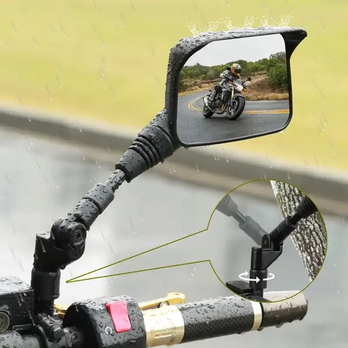 Shejisi Motorcycle Mirrors,Atv Mirrors (2Pack) With Impact Resistance,Anti-Glare With Rainproof,With7/8‘ Handlebar Mounts,Motorcycle Mirrors For Handlebars Fit Suzuki,Honda,Grom,Yamaha,Kawasaki,Ducati