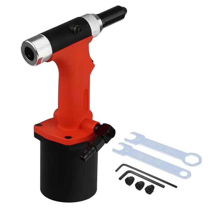 Shiningeyes Heavy Duty Air/Hydraulic Rivet Gun Professional Riveting Tool 1/4‘‘ Air Power Tool No Self Suction Style