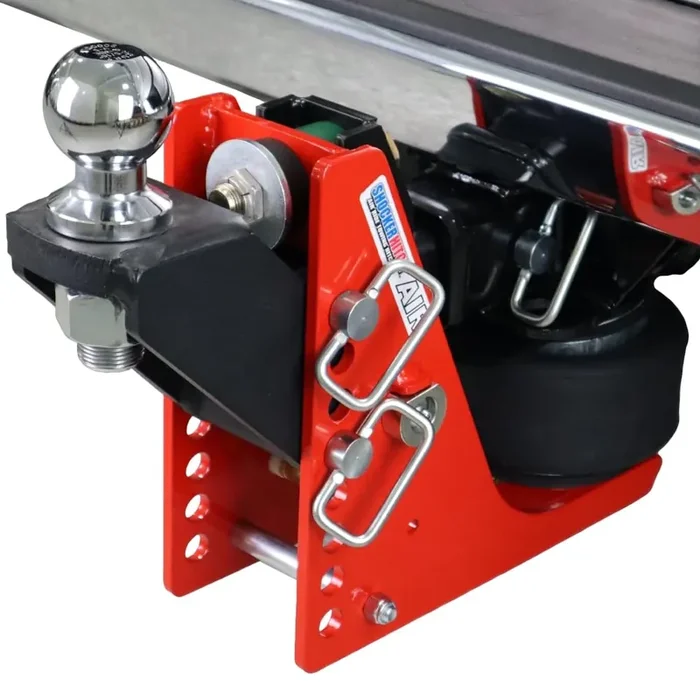Shocker Air Receiver Hitch – Raised Ball Mount (+2‘ Rise / 2‘ Drop), Fits 2‘ Hitch, Has 2‘ Ball 12000 Lbs