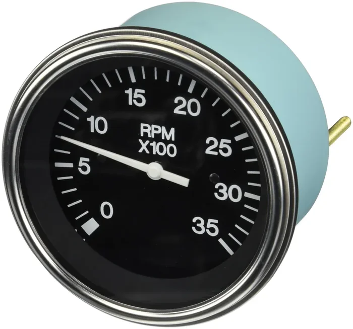Sierra International 82302P 0-3500 Rpm Dial Range Heavy Duty Diesel Alternator Electric Tachometer, 3‘