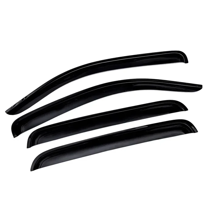 Sizver Smoked Window Visors/Wind Rain Deflector Rain Guard For 2005-2015 Toyota Tacoma Double Cab Only
