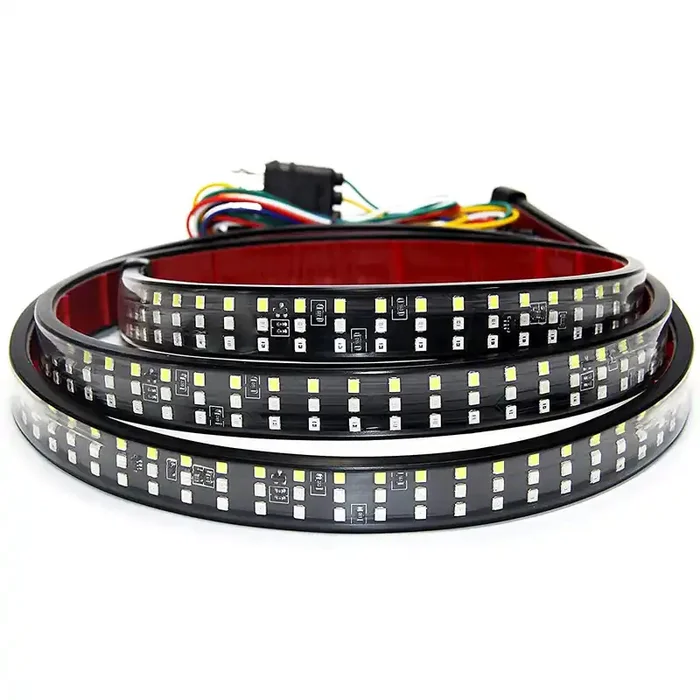 Socal-Led 1X 60‘ Triple Row Led Tailgate Light Bar Strip Red White Yellow Switchback, Sequential Turn Signal/Reverse/Brake/Tail Light Kit