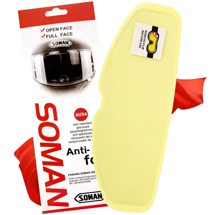 Soman Universal Motorcycle Helmet Anti Fog Film, Adhesive Anti Fog For Motorcycle Helmet Visor Shield Compatible With Rf1200 X14 Xd-4 Mx-9 Xg 100 K6 I90 Strada Ii (Transparent)