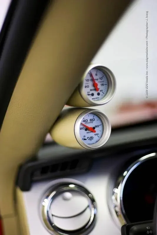 Speed of Sound 05-09 Mustang CONVERTIBLE Dual Gauge Pillar Pod (Dark Charcoal)
