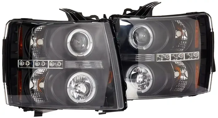 Spyder 5009494 Chevy Silverado 1500 07-13 2500Hd/3500Hd 07-14 Projector Headlights – Led Halo – Led ( Replaceable Leds ) – Black