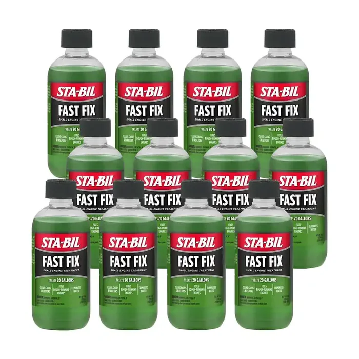Sta-Bil (22304-12Pk Fast Fix Small Engine Treatment – Cleans Carbs And Injectors – Fixes Rough Running Engines – Treats 20 Gallo