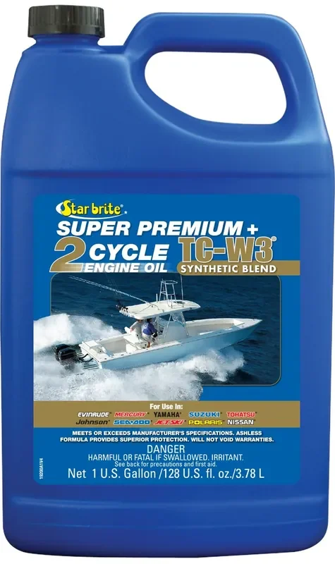 Star Brite Super Premium+ 2-Cycle Synthetic Blend Tc-W3 Engine Oil – Ideal For All Outboard Motors, Personal Watercraft & High-P