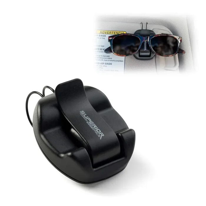 Superior Essentials Sunglasses Holder For Sun Visor/Air Vent – Conveniently Holds Sunglasses – Easy One Handed Operation (1 Pack