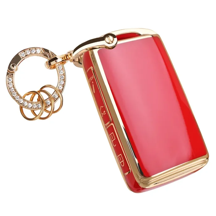 Tecarate Compatible For Mazda Key Fob Cover – Soft Tpu Key Fob Case Compatible For 2019-2022 Mazda 3, Mazda 3 Hatchback, 2020-2022 Mazda Cx-5, Cx-30, Cx-10 Smart Remote Keyless(Red