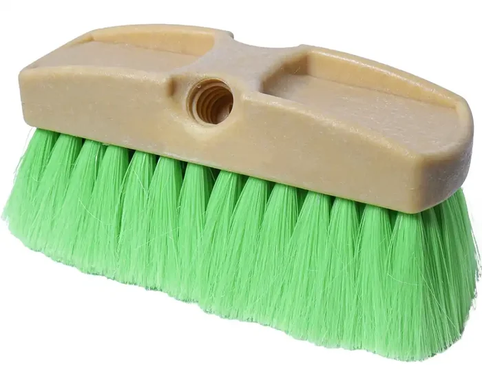 Teravan Green Obround Very Soft Flow Through Brush For Washing Vehicles And Boats (8 Inch)