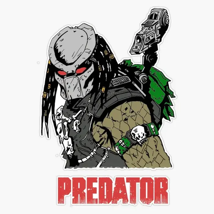 The Predator Vinyl Waterproof Sticker Decal Car Laptop Wall Window Bumper Sticker 5‘‘