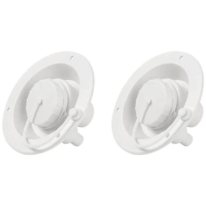 Tongass (2-Pack) Universal Fit Gravity Feed Fresh Water Fill Hatch Inlet For Rv Trailers (White) – 4.5‘‘ Diameter Fill Hatch Inl