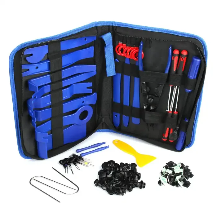 Trim Removal Tool, 120Pcs Car Panel Door Audio Removal Tool Kit, Auto Clip Pliers Fastener Remover Pry Tool Set With Storage Bag